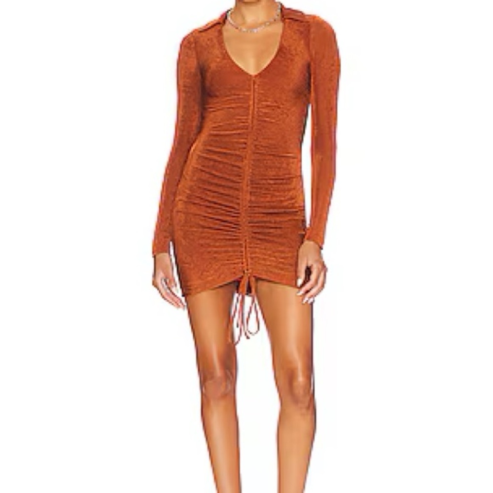 Superdown Rust Long Sleeve Dress